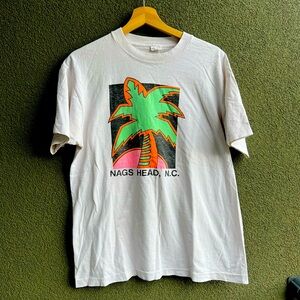 Vintage palm tree nature 90s shirt large